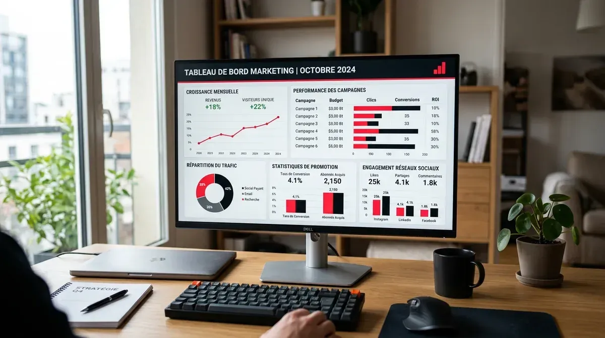 Dashboard marketing et statistiques